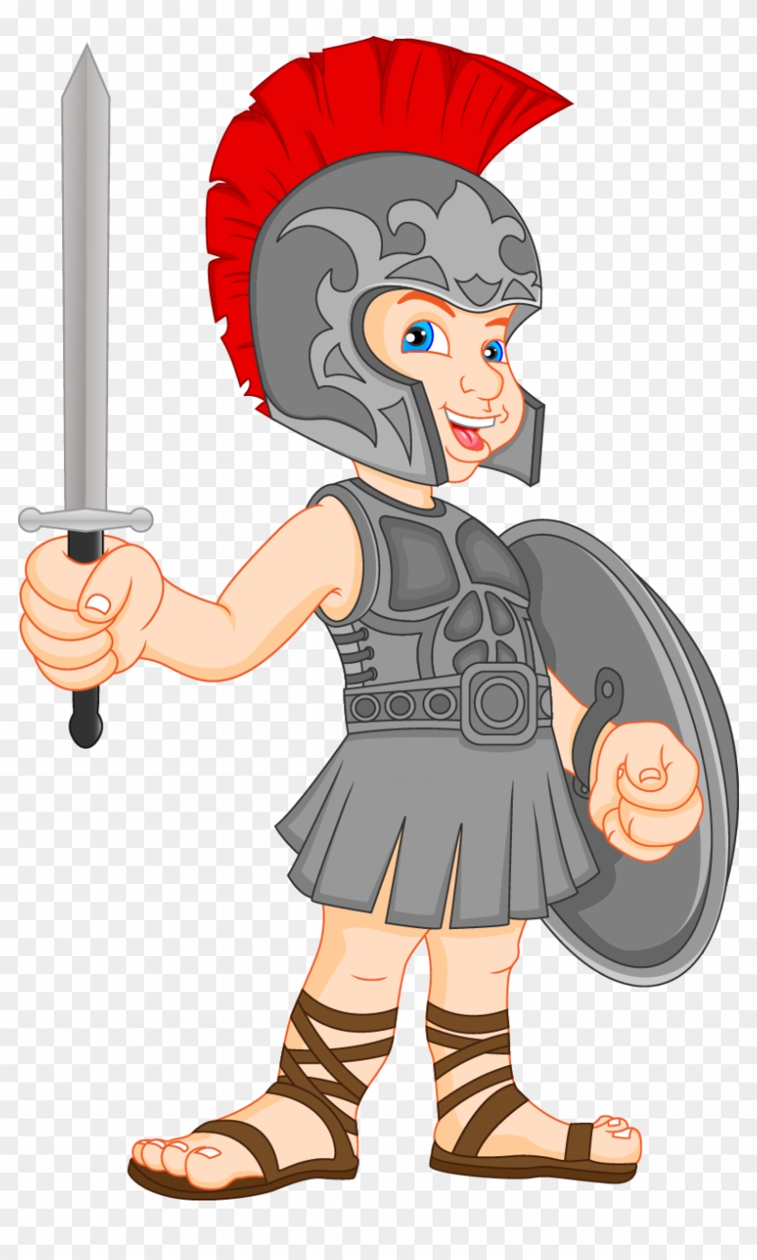 Roman Army Cartoon Centurion Clip Art - Roman Gladiator Clip Art #928779
