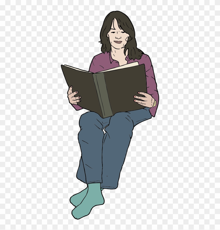 Lady Woman Reading Clip Art - Woman Reading Clipart #928982