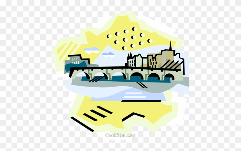 Paris Royalty Free Vector Clip Art Illustration - River #929001