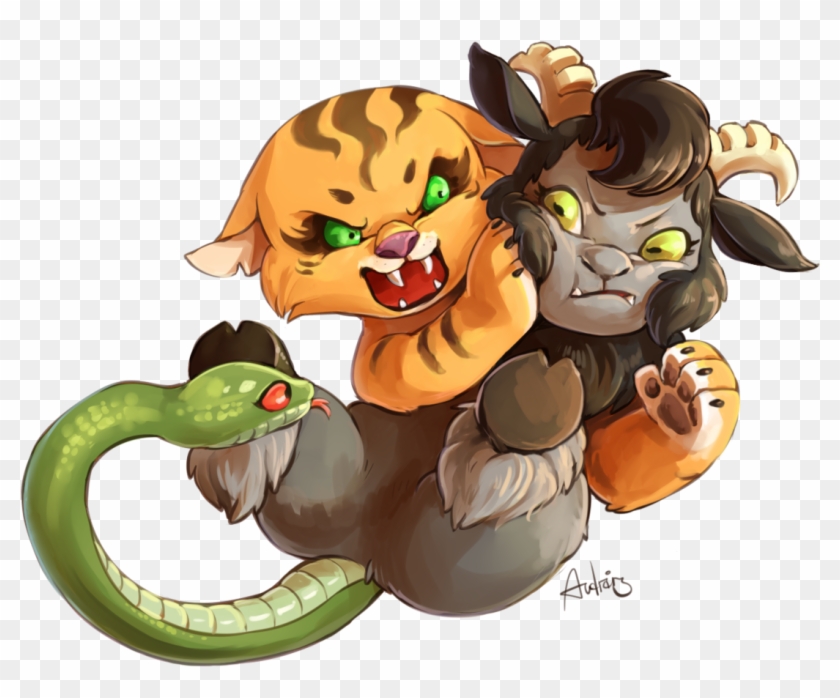 Audrarius, Chimera, Chimera Sisters, Cute, Multiple - Cartoon #929105