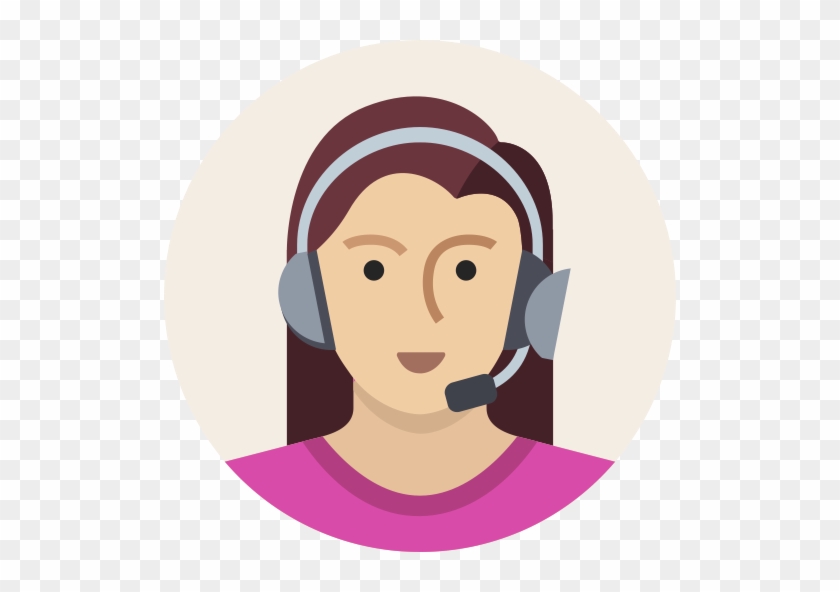 Customer Care Agent - Support Girl Icon #929198