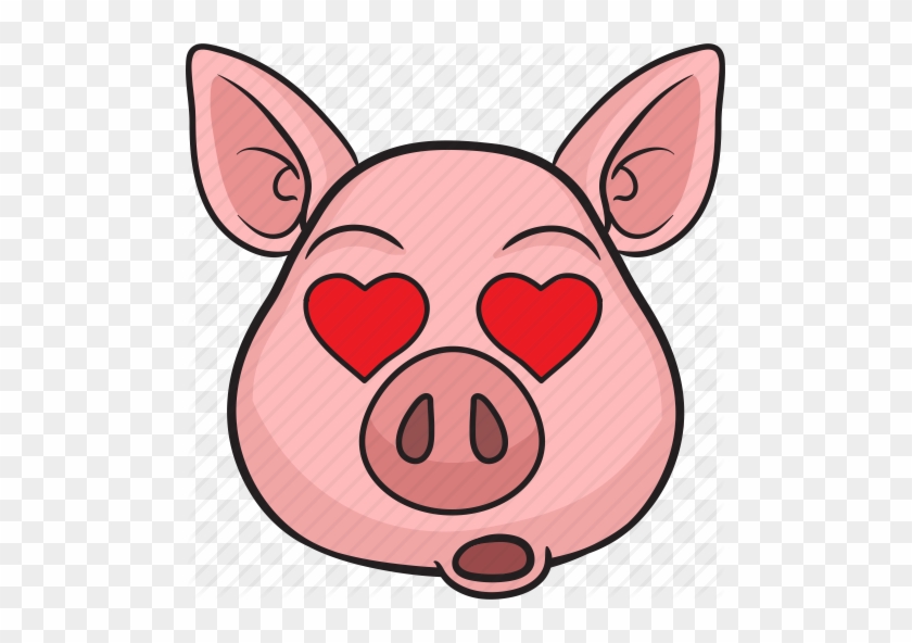 Animal, Cartoon, Cute, Emoji, Pig - Pig Face Cartoon #929212