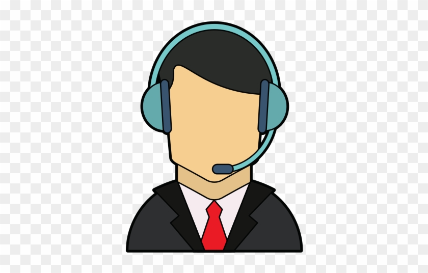 Faceless Guy Customer Service Icon - Cartoon #929240