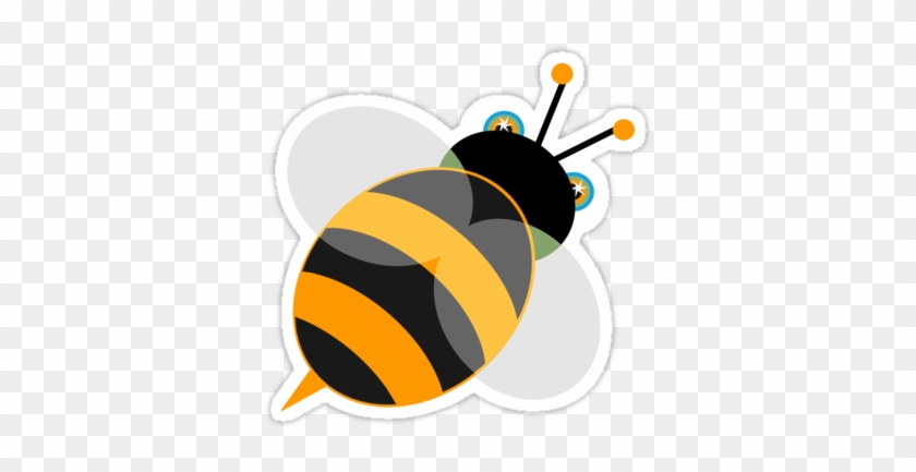 Vector Graphic Bee • Also Buy This Artwork On Stickers, - Animated Bee Animated Bee Oval Ornament #929484