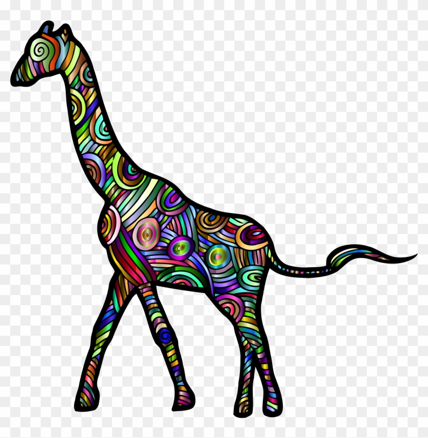 Big Image - Giraffe Colorful Png #929667