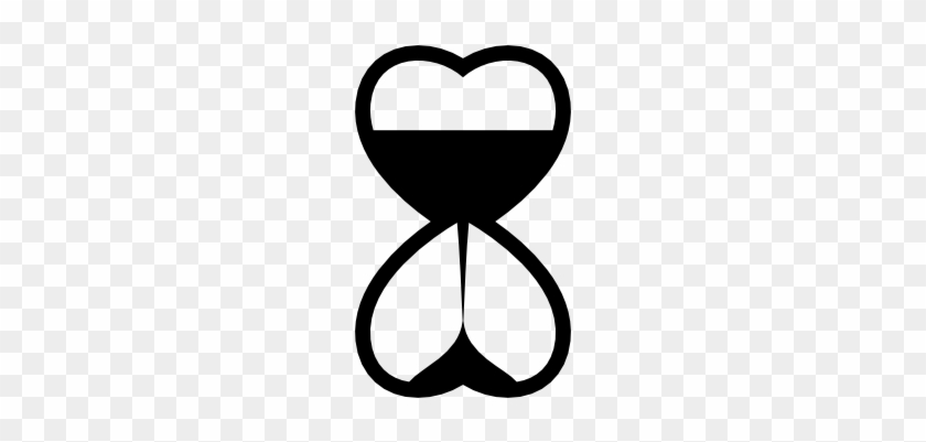 Heart Shaped Hourglass Icon - Heart Shaped Hourglass #929704