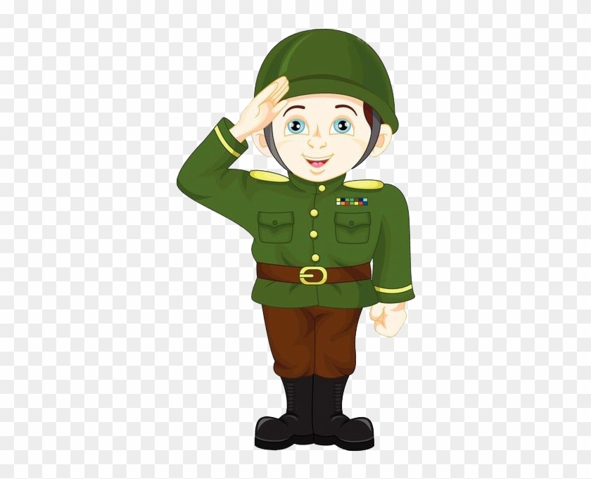 Soldier Salute Cartoon Military - Cartoon Soldier Saluting #929763