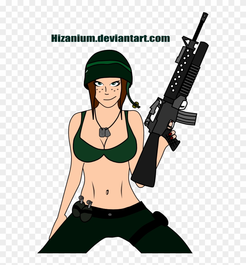 Army Girl By Hizanium - Firearm #929845