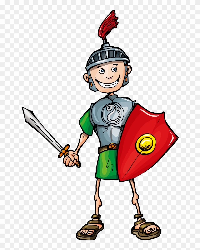 Cartoon Legionary Soldier Roman Army - Cartoon Swordsman #929865