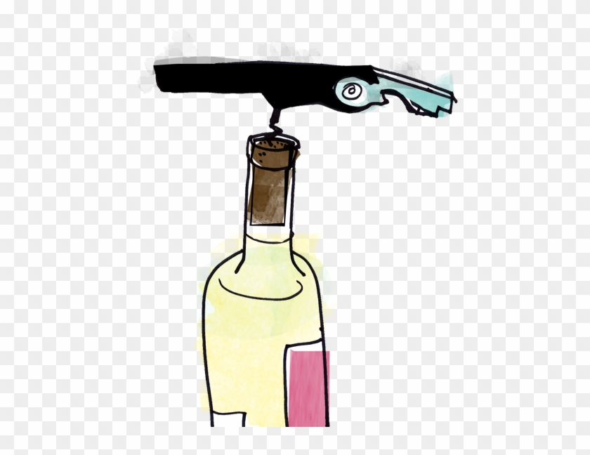 Keep Twisting The Corkscrew Until The Worm Is Completely - Glass Bottle #929870