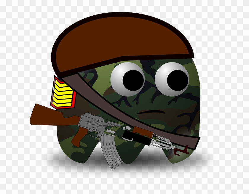 Cartoon Army, Military, Soldier, Pacman, Pac-man, Cartoon - Public Domain Cartoon Characters Png #929889