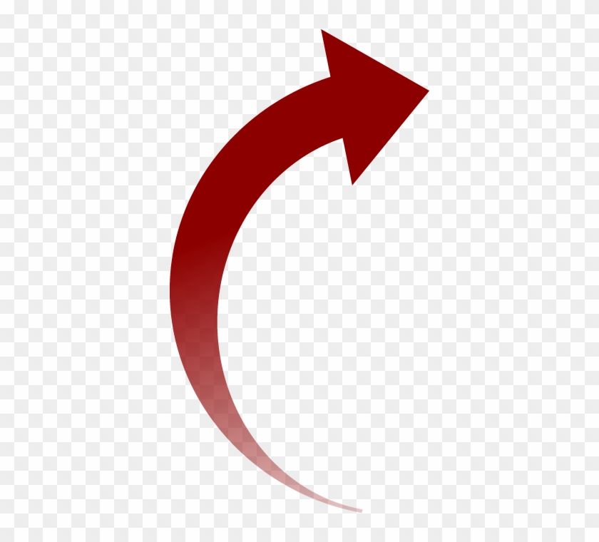 Curved Arrow Clipart - Red Curvedup Arrow #930032