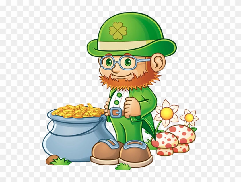Pin By Dizzy Lizzy On All St - Leprechaun With Pot Of Gold Clipart #930074
