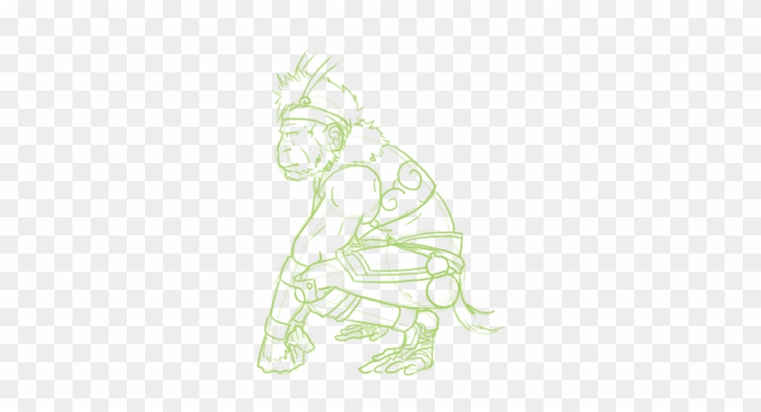 Taoist, Crouching Sketch, Sideview - Sketch #930086