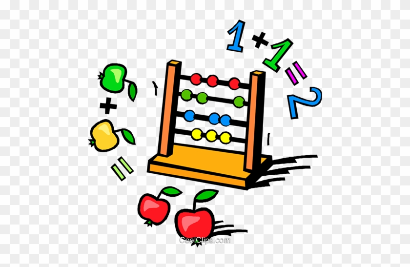 Abacus With Apples And Numbers Royalty Free Vector - Materia De Matematicas Primaria #930415
