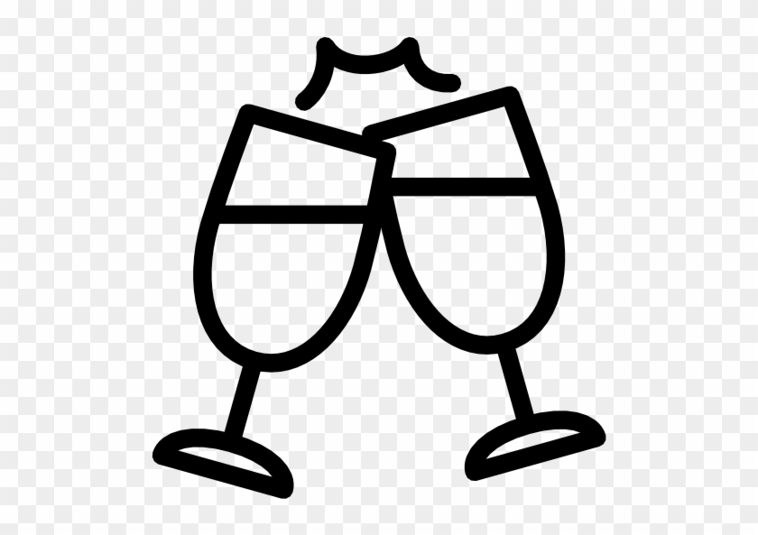 Pin Champagne Clip Art Transparent - Cheers Icon Line #930430
