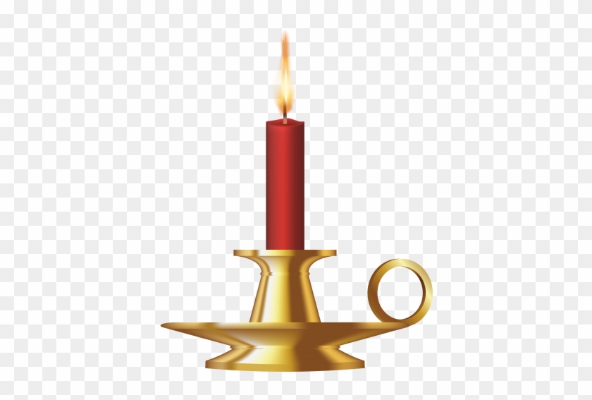 Gold Candlestick Png Clip Art In Category Candles Png - Candle #930597