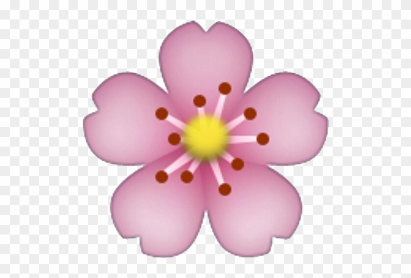 Emoji De La Etiqueta Engomada Iphone Flor Flower Emoji Iphone Free Transparent Png Clipart Images Download