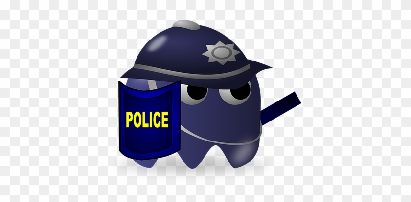 Police Baddie Pacman Pac-man Cartoon Polic - Cartoon Police Clipart #930631