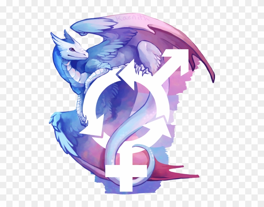 Http - //kaenith - Tumblr - Com/tagged/pride - Dragons - Bigender Pride Dragon #930707