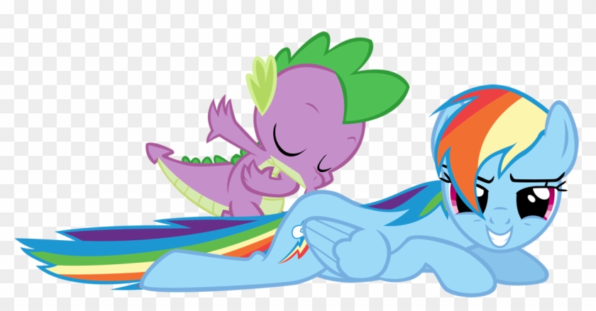 You Can Click Above To Reveal The Image Just This Once, - Spike X Rainbow Dash #930713