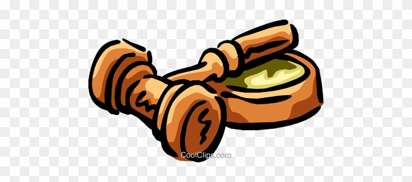 Gavel Royalty Free Vector Clip Art Illustration - Vice President Symbol #930779