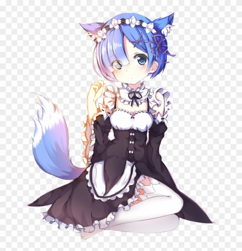 #anime #anime Тян #anime Тян #anime Kawaii #png #png - Re Zero Rem Neko #930801