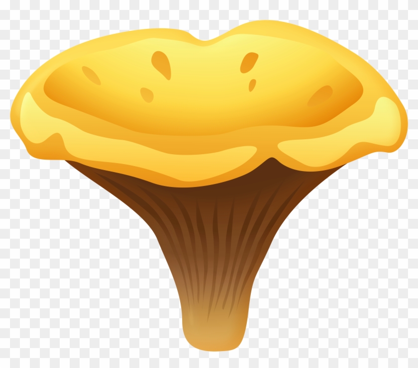Yelow Chanterelle Mushroom Png Clipart - Chanterelle Clipart #930850