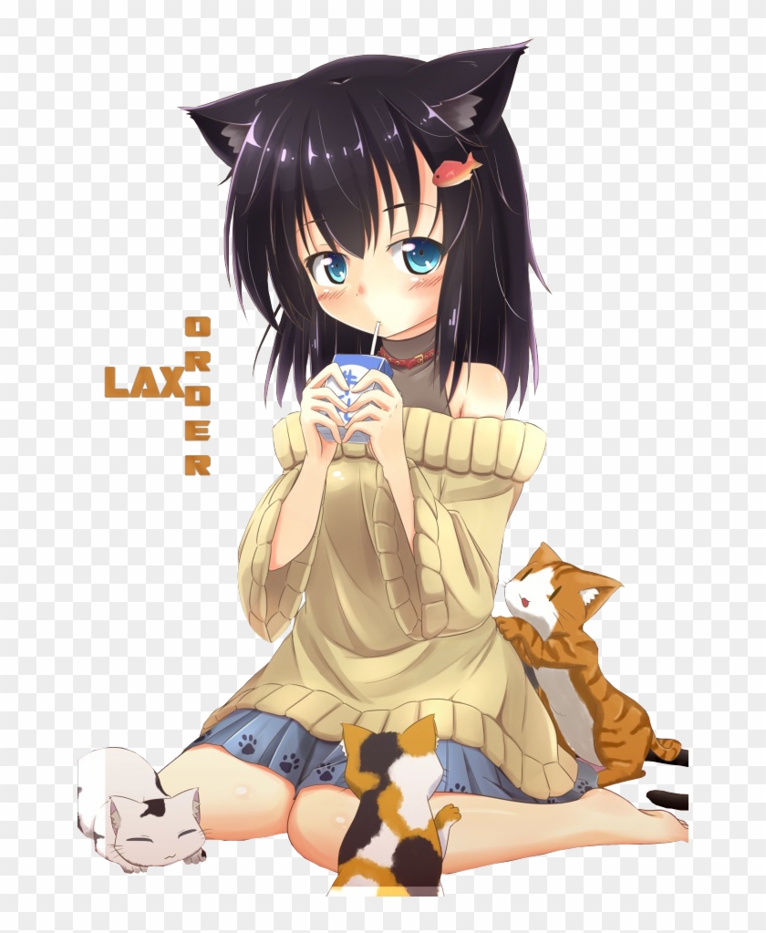 Free Evil Cat Anime - Nekos Girl De Pelo Negro #930970