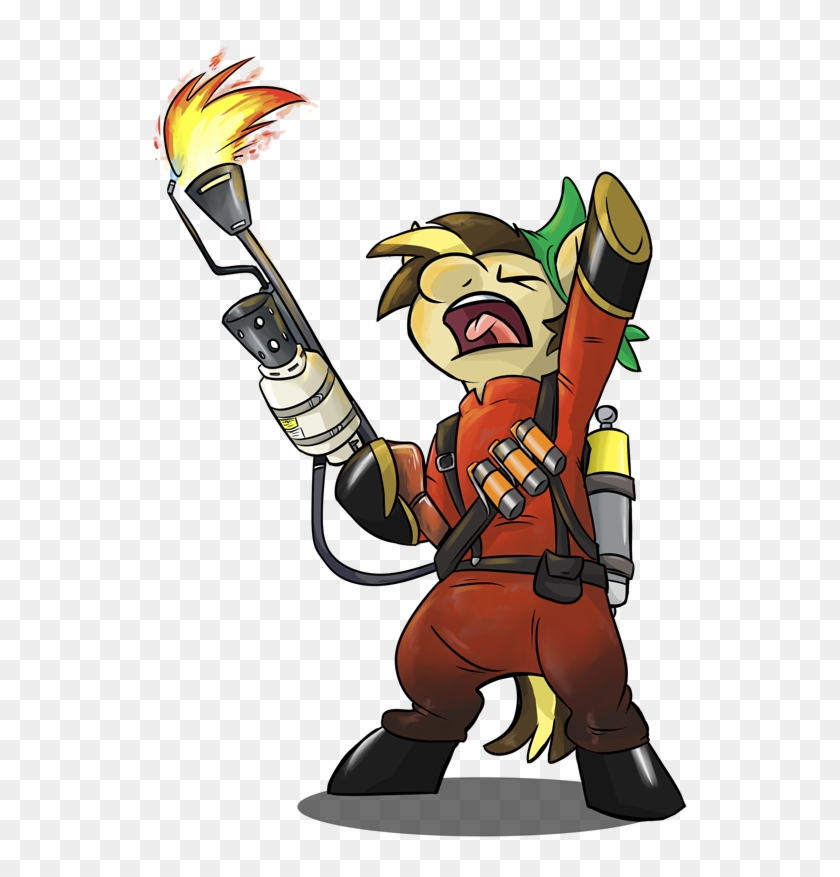 Team Fortress 2 Pyro 2 Derpy Hooves Spike Pony Vertebrate - Cartoon #931205