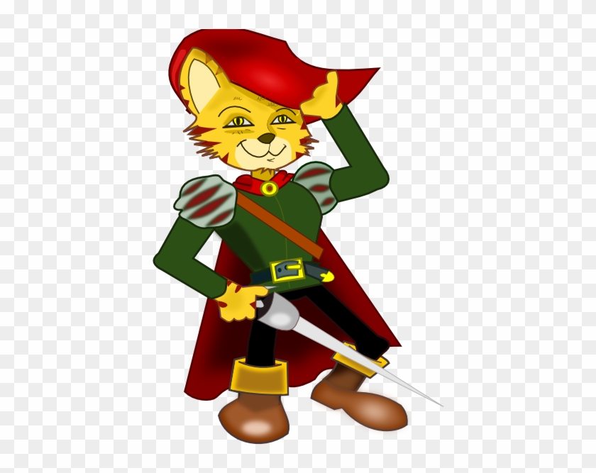 Free Fantasy Musketeer Cat Clip - El Gato Con Botas Cuento Png #931250