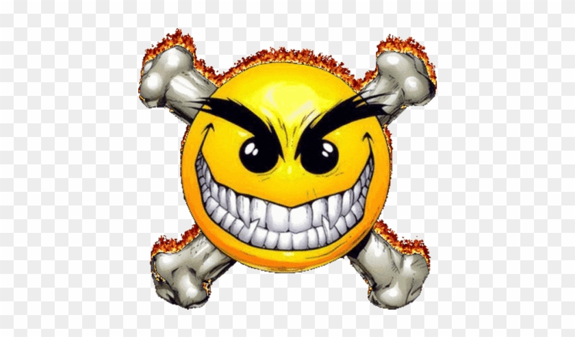 Skull And Crossbones - Evil Ernie Smiley Face #931310