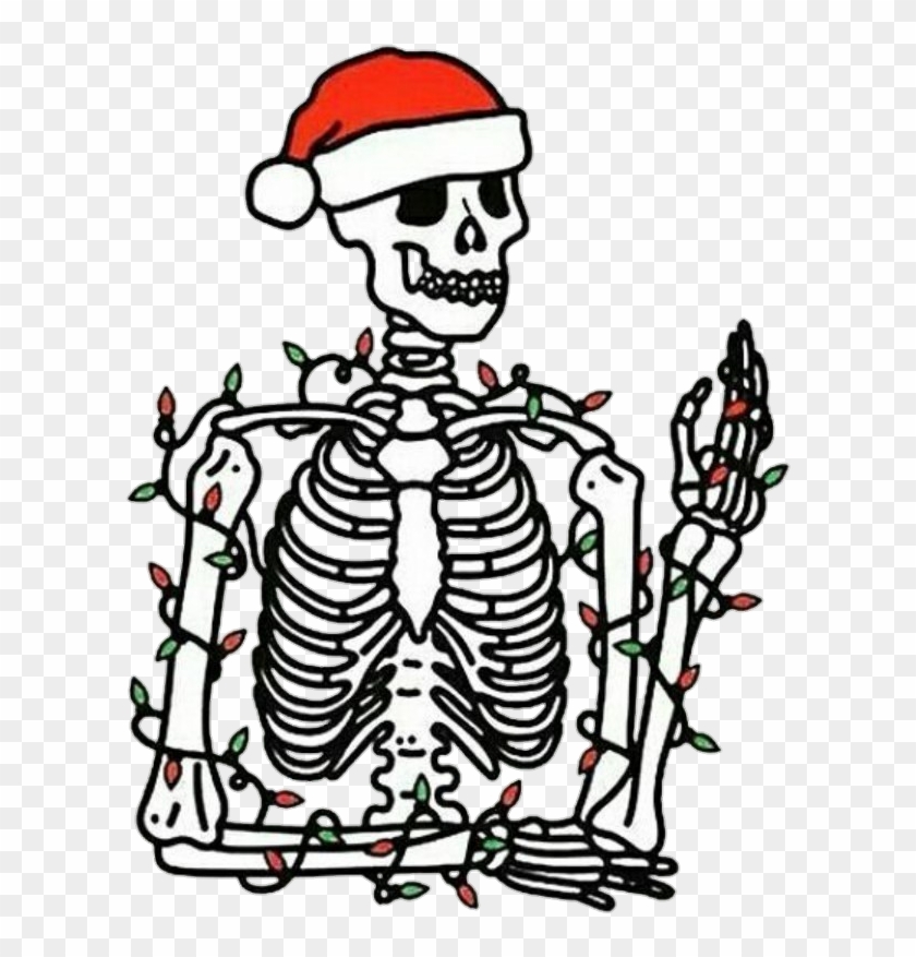 Tumblr Skeleton Bone Bones Skull Skulls Newyear Christm - You Re Dead Inside But It Christmas #931313
