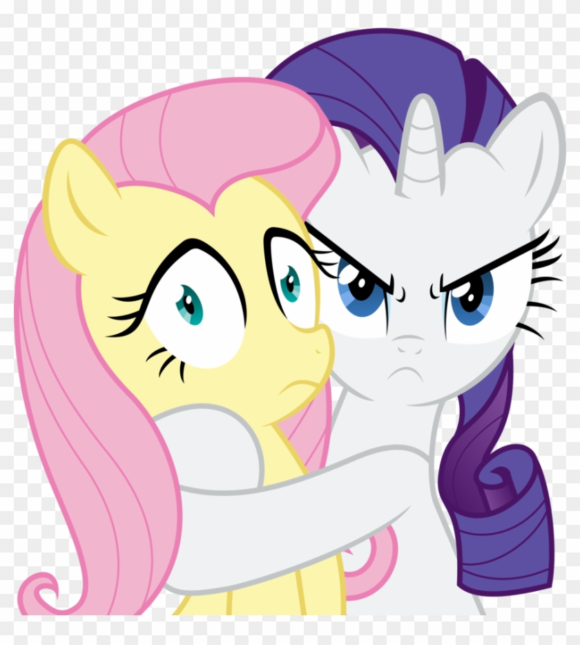 Drawing Excellent Rarity And Fluttershy 8 Is Possessive - Rarity And Fluttershy Vector #931332