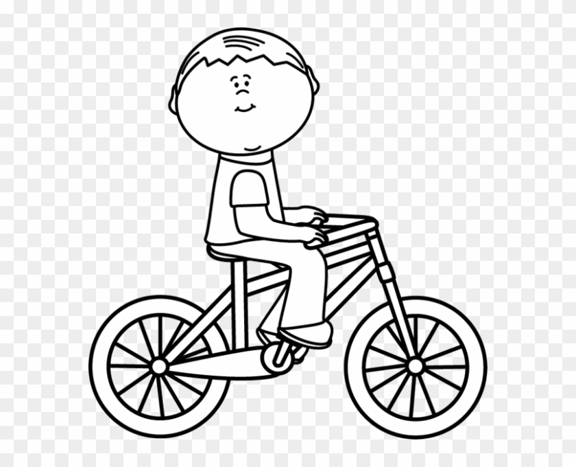 Riding Bicycle Clipart Black And White 7 Nice Clip - Clip Art Black And White Bike #931346