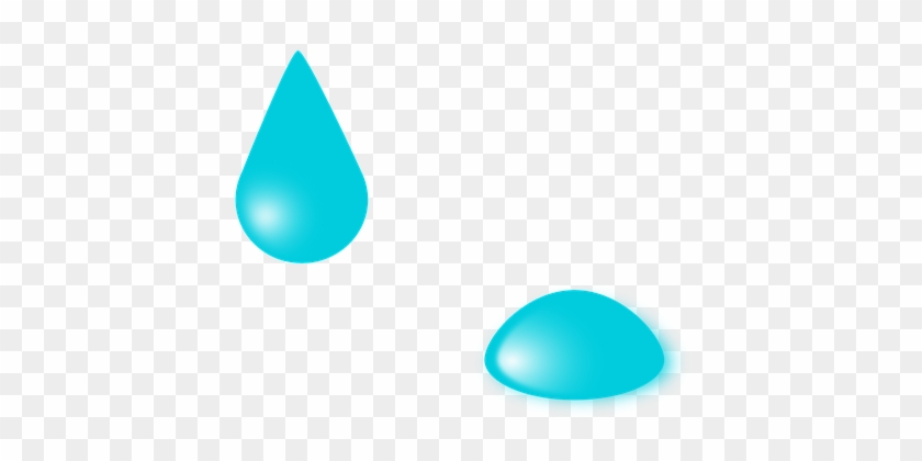 Liquid, Drops, Falling, Blue, Two - Water Drop Clipart Gif #931372