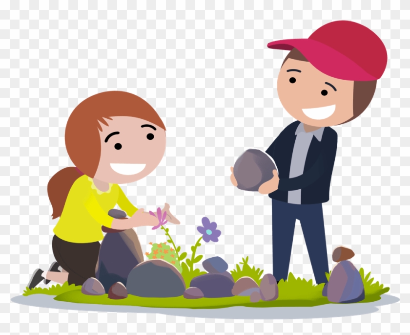 Kw Kindness Rocks - Kindness Boy Cartoon Png #931402