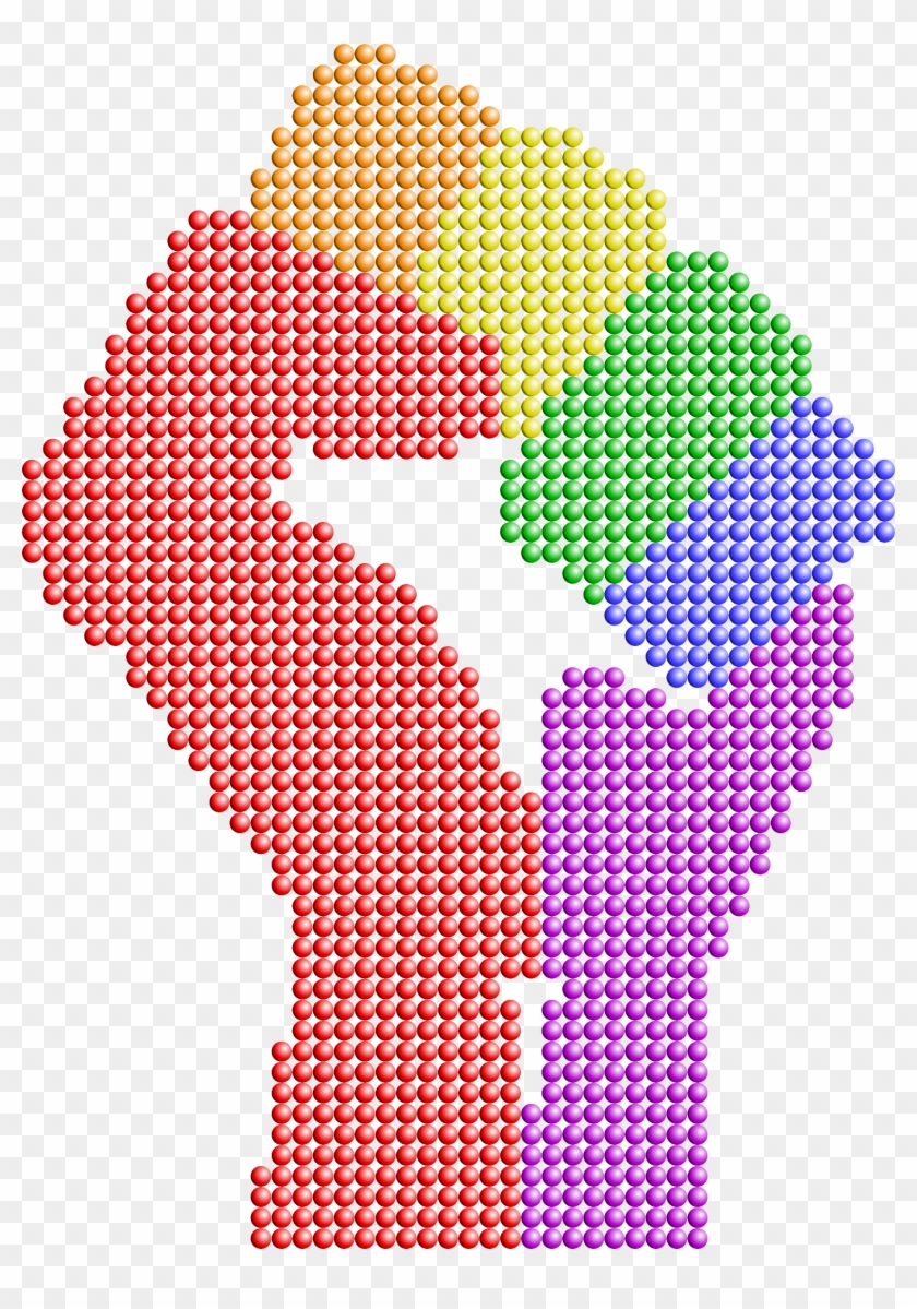 Fist Remixed 4 - Rainbow Fist Png #931412