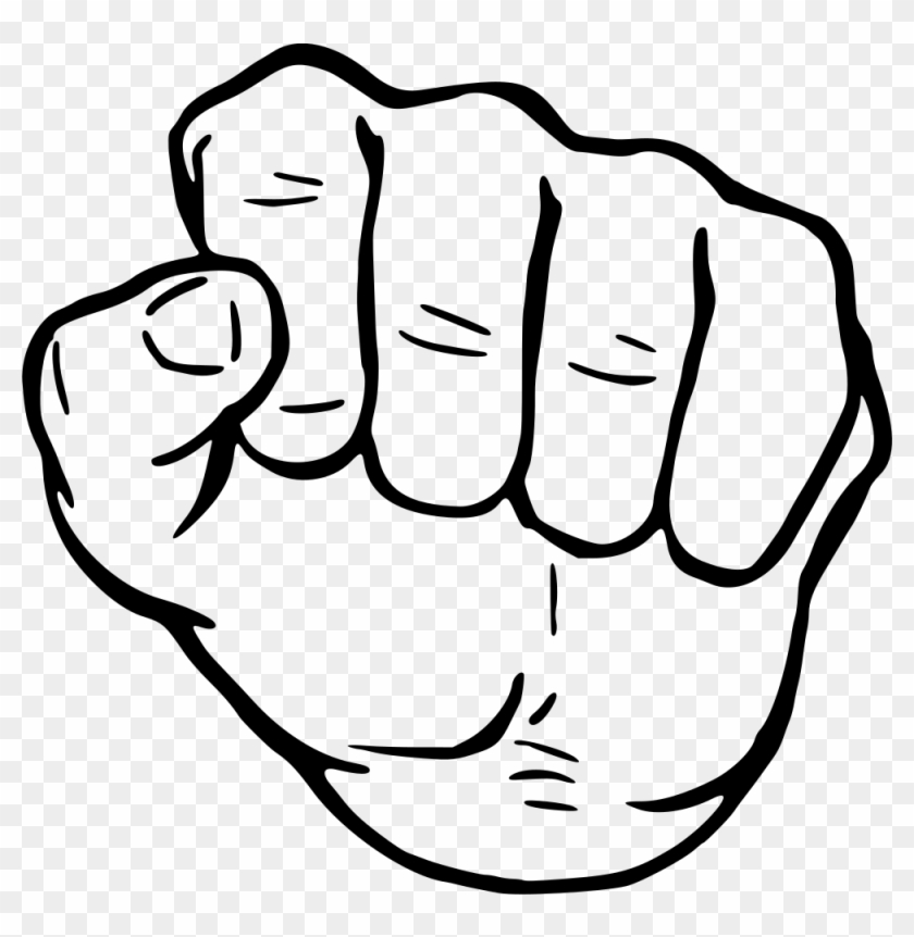Fist - Fist Clipart Black And White #931418
