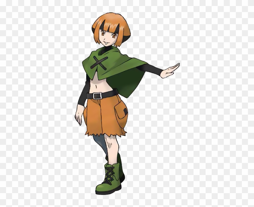 Pokemon Gym Leader Gardenia Orange Hair With Black - Gardenia Pokemon #931464