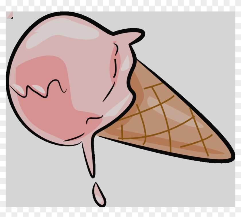 Ice Cream Black And White Melting Ice Cream Cone Clipart - Free Clipart Ice Cream #931654