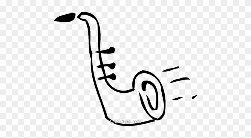 Saxophone Vektor Clipart Bild - Line Art #931681