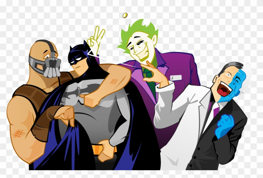 Illustration Of A Bullied Batman - Cartoon #931690