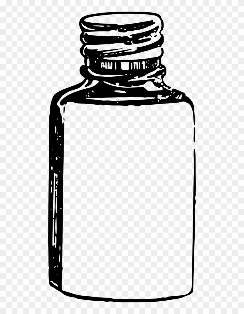 Pills Clipart Outline - Outline Of Medicine Bottle #931747