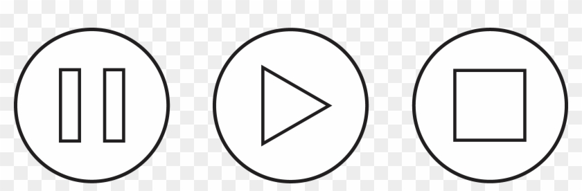 Play Pause Stop Buttons - Full Size PNG Clipart Images Download