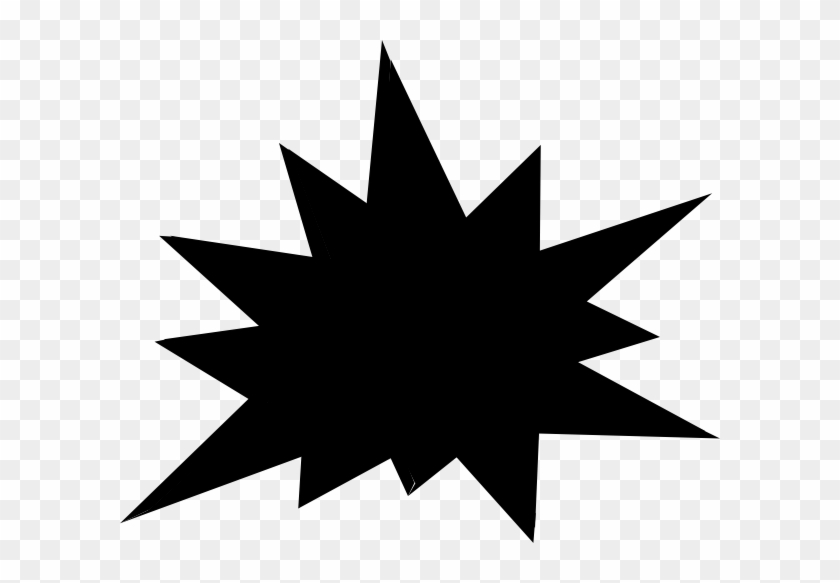 Starburst Clip Art Outline - Vector Starburst Black And White #931838