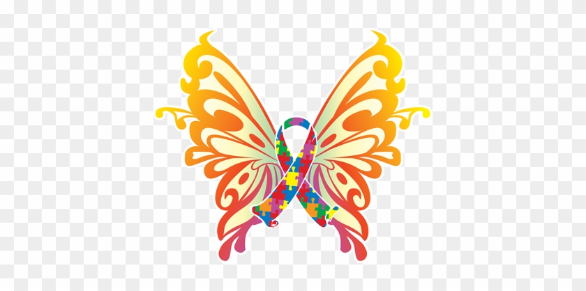 Butterfly Awareness Ribbon Clip Art Quotes - Color Ribbon For Melanoma Cancer #931886
