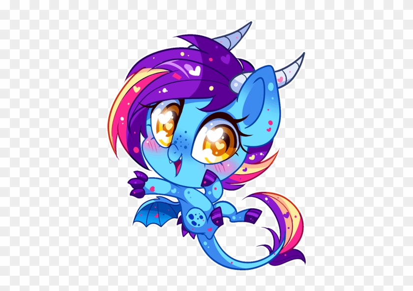 Ipun, Blushing, Cute, Dracony, Eye Shimmer, Female, - Cartoon #931963