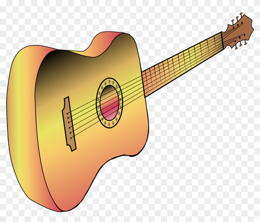 Acoustic Guitar Clipart Yellow Guitar - Guitar Clip Art #932048