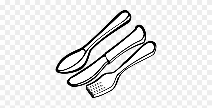 Clipart Fork - Silverware Black And White #932266